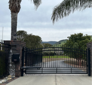 A custom driveway gate in San Jose.